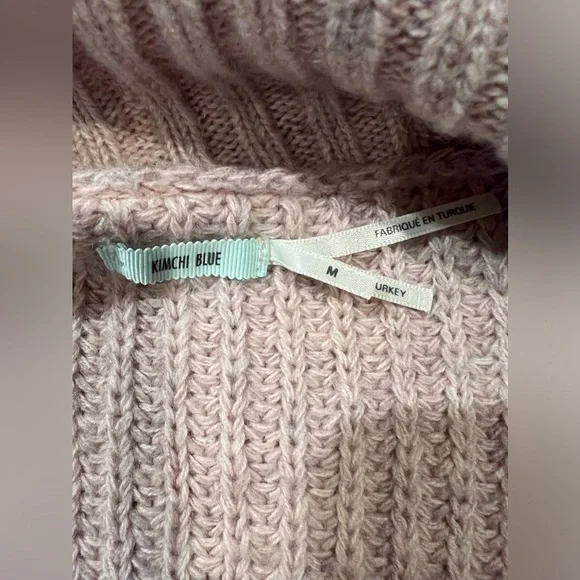 Urban Outfitters Kimchi Blue Light Pink Wrap Sweater Sz Medium - Picture 4 of 5